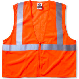 GloWear 8205Z Class 2 Super Econo Vest, Orange, 2XL/3XL