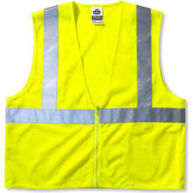 GloWear 8205Z Class 2 Super Econo Vest, Lime, S/M