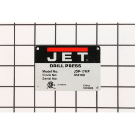 Name Plate (Jdp17Mf) , 10916904