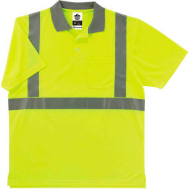 GloWear 8295 Class 2 Polo Shirt, Lime, 3XL