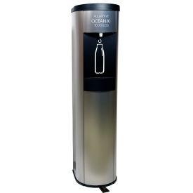 Touchless Cold Water Cooler W/ Filtration, Stainless Steel W/ Black Trim