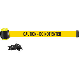Magnetic Wall Mount Barrier, 15' Yellow "Caution-Do Not Enter" Banner