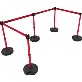 PLUS Barrier Set X5, Red Double-Sided "Danger"