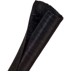 F6 Woven Split Wrappable Sleeve 1" Dia., 50', Black