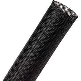Clean Cut Fray Resistant Sleeving 1.25" Dia., 250', Black