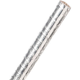 Thermashield Aluminized Fiberglass Tube .38" Dia., 100', Silver