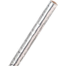 Thermashield Aluminized Fiberglass Tube .25" Dia., 100', Silver