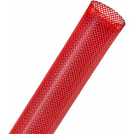 1" Flexo PET General Purpose Sleeving, 250', Red