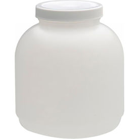 2000ML Wide Mouth Round Bottles, HDPE, Foam Lined Polyethylene Caps, Case of 6