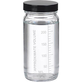 8 oz Graduated Glass Volumetric Bottles, Rubber Lined Phenolic Caps, Case of 24