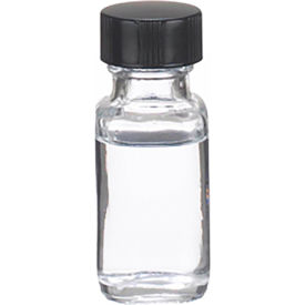 0.5 oz Clear Glass Bottles, French Squares with Cone-Shaped Insert, Case of 48