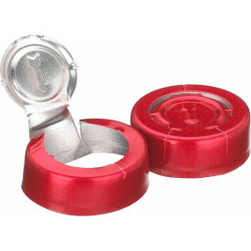 20mm Crimp Seal, Tear Off, Aluminum Red, Unlined, Case of 1000