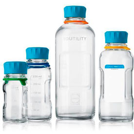 YOUTILITY Bottle, Graduated, GL45 Screw Cap, 1000ML, Case of 4