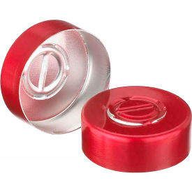 20mm Crimp Seal, Center Tear-Out, Aluminum Red, Unlined, Case of 1000