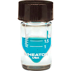 2ML Graduated Glass V-Vials, 20-400, PTFE Faced Rubber Liner, Case of 12