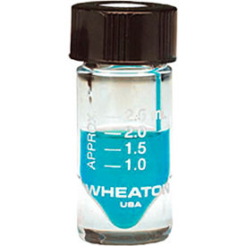 3ML Graduated Glass V-Vials, Clear, 20-400 Hole Caps, Case of 12