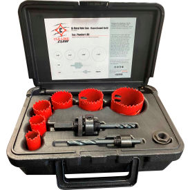 Plumber's M42 Bi-Metal Hole Saw Kit 9PC 3/4, 7/8, 1-1/8, 1-1/2, 1-3/4, 2-1/4