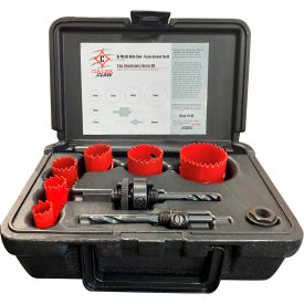Electrician's M42 Bi-M Hole Saw Kit-Metric 9PC 16mm, 20mm, 25mm, 32mm, 40mm, 51mm