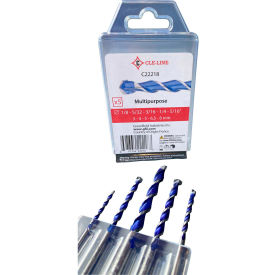 Cle-Line 5PC HSS Multi Purpose Carbide Tipped Masonry Drill Set 1/8,5/32,3/16,1/4,5/16