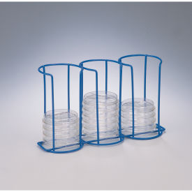 60mm Contact Plate/Petri Dish Rack, 30 Places, 3 1/4 x 9 x 5 1/2"