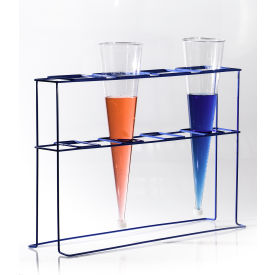 Poxygrid Imhoff Cone Rack, 4 Places, 22-3/4 x 6-3/4 x 16"