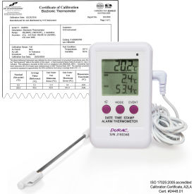 Calibrated Electronic Thermometer Event Logger SS Probe, -50/200C (-58/392F), 65 x 110mm