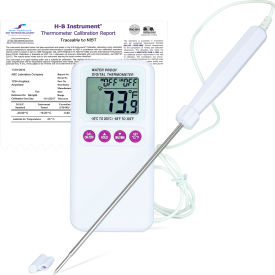 Calibrated Electronic Thermometer with SS Probe, -50/200C (-58/392F), 135 x 22mm