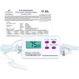 Calibrated Electronic Thermometer with Waterproof Sensor, -50/70C (-58/158F), 39 x 15mm