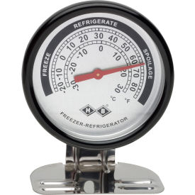 Bi-Metallic Refrigerator/Freezer Thermometer, -30 to 30C (-20 to 80F), SS Case