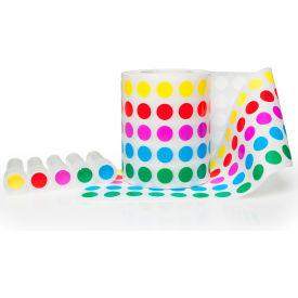 Cryogenic Storage Labels, Roll of 9.5mm Dots for 0.5-1.5ml Tubes, Assorted (5000 labels)