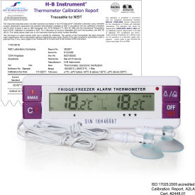 H-B DURAC Calibrated Dual Zone Electronic Thermometer with Waterproof Sensors, -40/70C External
