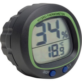 Electronic Thermometer-Hygrometer, Panel Mount, 0/50C, 20/99 Percent Humidity Range