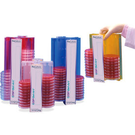 Easyplate 100mm Petri Dish Rack, 48 Places, 9 1/2", Assorted Colors 4Pk