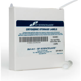 Cryogenic Storage Labels, Roll of 9.5mm Dots for 0.5-1.5ml Tubes, White (1000 labels)