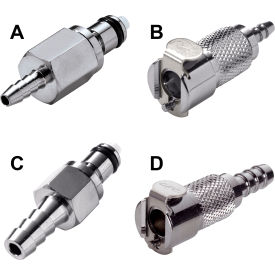 Metal Quick Disconnect Female Coupling for 1/4" Tubing