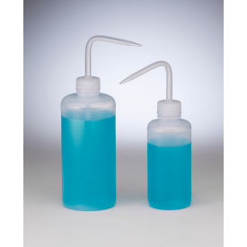 Needle Spray Narrow-Mouth 500ml (16oz) Polyethylene Wash Bottles, PP Cap, 28mm Closure 12Pk