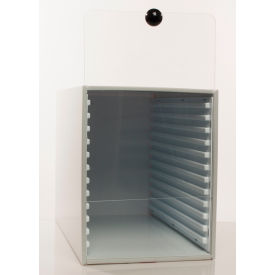 Microscope Slide Tray Cabinet, 12 Trays - 240 Slides Capacity, 14 x 8 3/16 x 10", Plastic