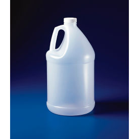 Jug-Style 4 Liter (1 Gallon) Polyethylene Bottles with Handle, 38mm Closure 12Pk