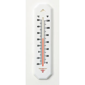 Liquid-In-Glass Wall Thermometer, -20 to 50C (0 to 120F), Organic Liquid Fill