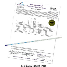 Individually Calibrated Liquid-In-Glass Thermometer, 95/155C