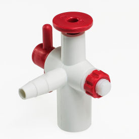 Polypropylene Stopcock with PTFE Plug, For 1/4 to " I.D. Tubing