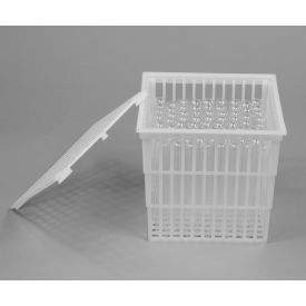 Polypropylene Test Tube Basket, 6 x 6 x 6", With Lid