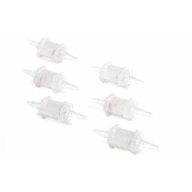 Check Valves, 1/8 to 1/4" Tapered End Diameter, Polypropylene 6Pk