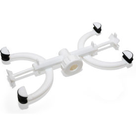 Polypropylene Double Burette Clamp for 1/2" Support Rod