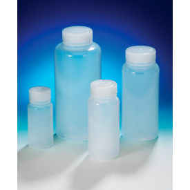Precisionware Wide-Mouth 250ml (8oz) Low-Density PE Bottles, PP Cap, 45mm Closure 12Pk