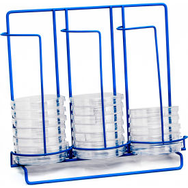 Poxygrid 100mm Petri Dish Dispensing Rack, 5 3/4 x 12 3/4 x 11", 33 Places