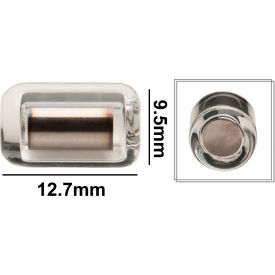 Magnetic Stirring Bar, Glass Encapsulated, 12.7 x 9.5mm