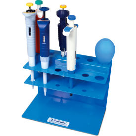 Poxygrid Microliter Pipettor Rack, 10 Places, 9 x 5 x 6 3/4", Aluminum