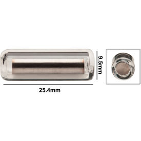 Pyrex Magnetic Stirring Bar, Glass Encapsulated, 25.4 x 9.5mm