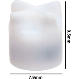 Spinfin Teflon Magnetic Stirring Bar, 7.9 x 9.5mm, White